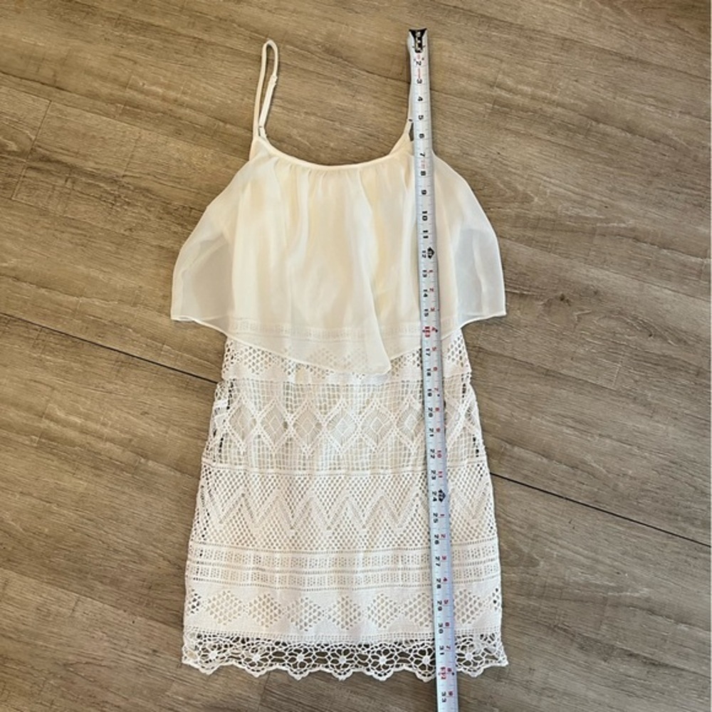 American Eagle Lacey Sleeveless Dress Size 0 Off White - Picture 11 of 13